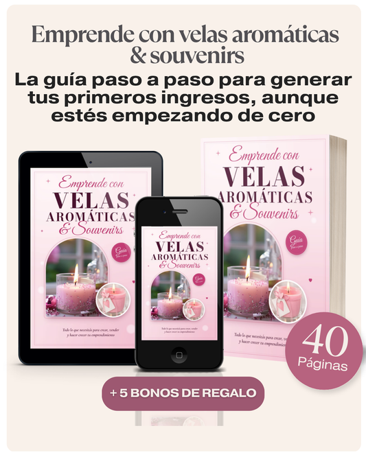 Emprende con Velas aromáticas y Souvenirs